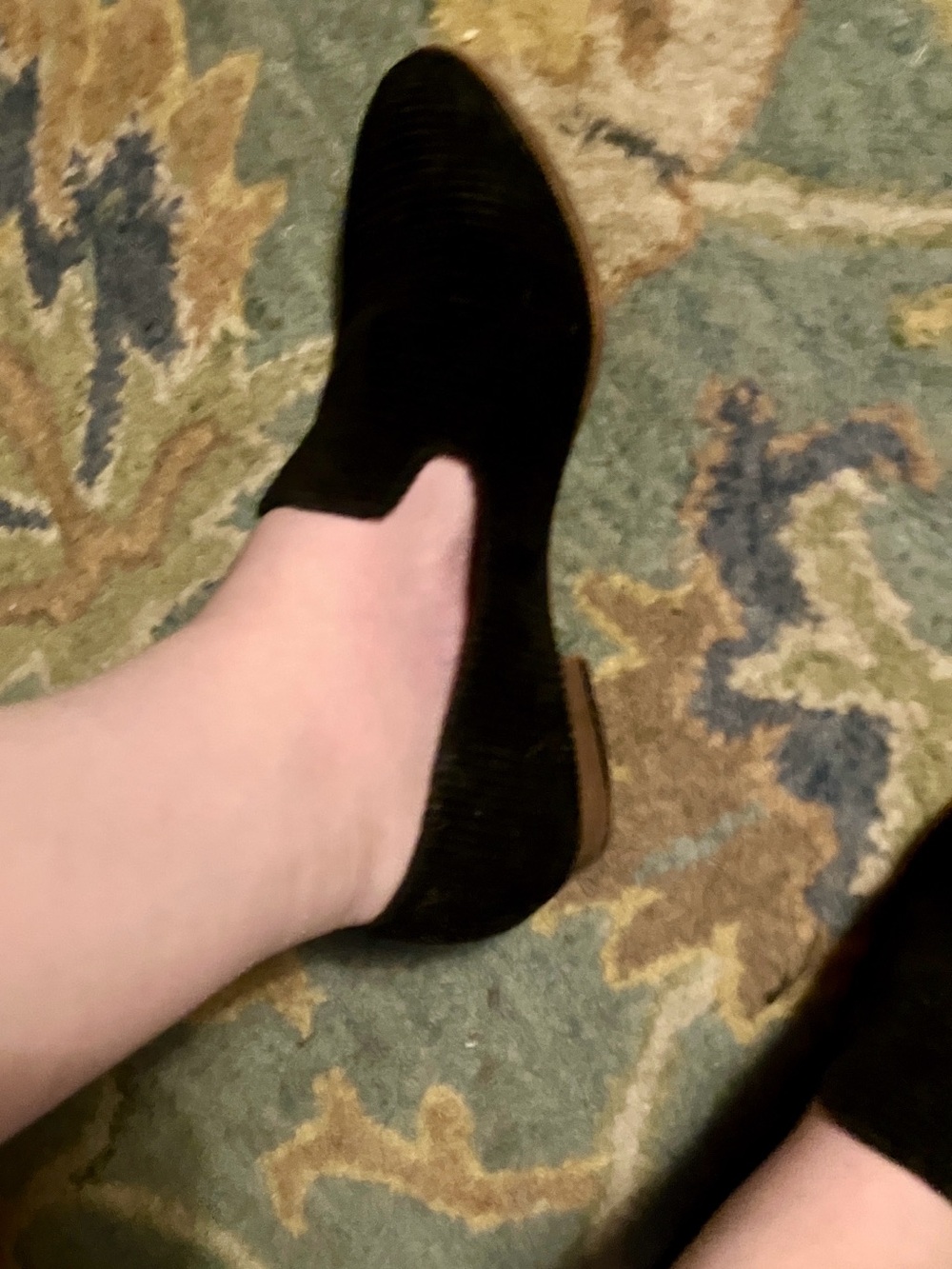 Restricted Black Slip-On Velvet Loafer